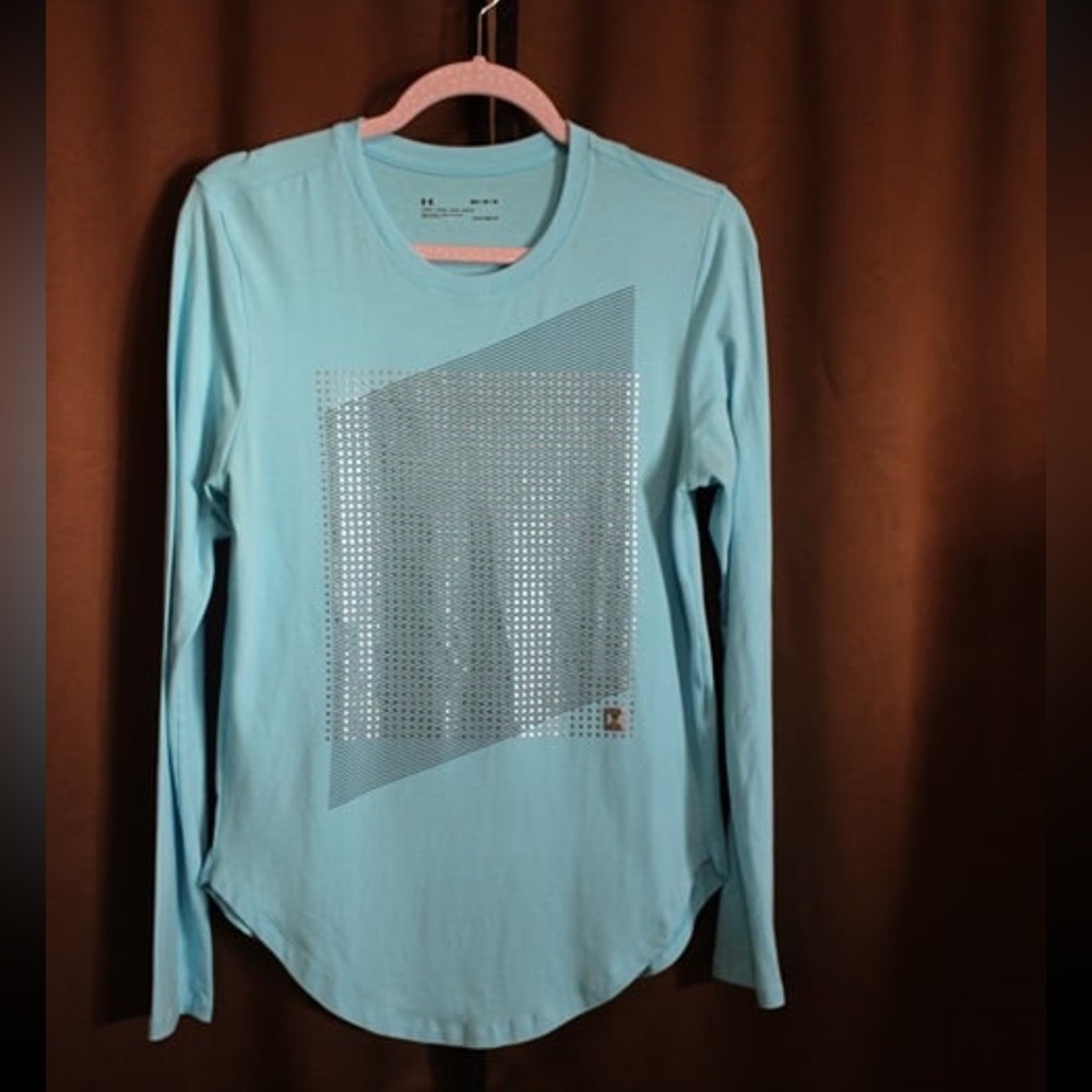 Under Armour Turquoise Cotton/Heatgear T-Shirt Med